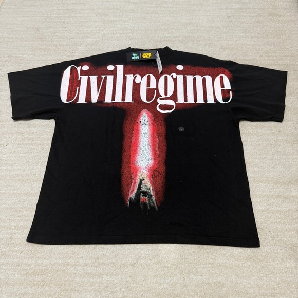 Civil Regime x Star Wars Concrete Red Crystal Oversized T-Shirt Men's NWT - Picture 1 of 12
